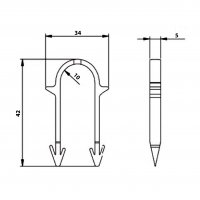 Скобы для такера Ф1620 Gappo G1807 уп. 300 шт.