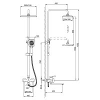 Душевая стойка Frap F2471-9