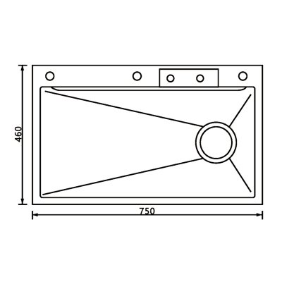 Мойка для кухни из нержавеющей стали OUTE T87546H-2