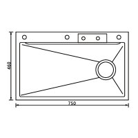 Мойка для кухни из нержавеющей стали OUTE T87546H-2