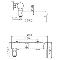 Смеситель для ванны Raglo R20.30.03