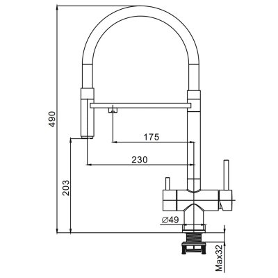Смеситель для кухни Prohanss P01.63.03