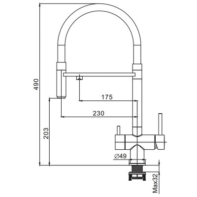 Смеситель для кухни Prohanss P01.63.05