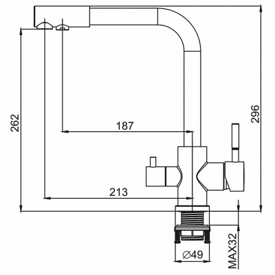 Смеситель для кухни Prohanss P01.64.03