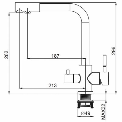 Смеситель для кухни Prohanss P01.64.05