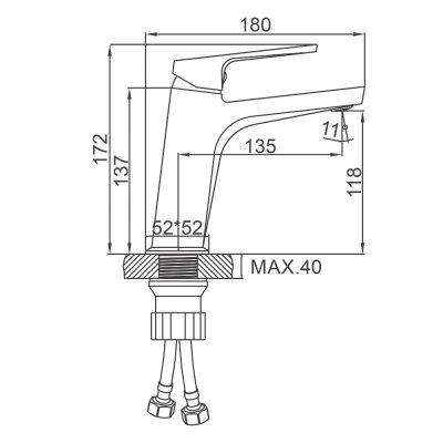 Смеситель для раковины Ledeme L1092Y