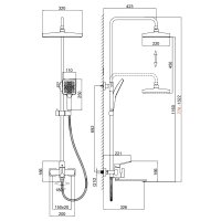 Душевая стойка Frap F2462