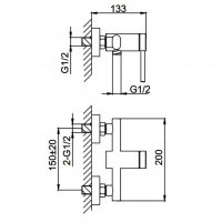 Смеситель для душа Frap F20808