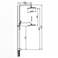 Душевая стойка без смесителя Frap F2406-9B