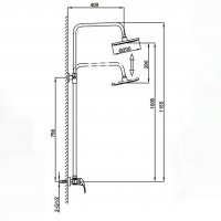 Душевая стойка без смесителя Frap F2406-B