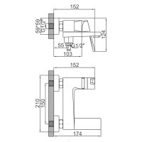 Смеситель для ванны Ledeme L3192Y