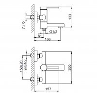 Смеситель для ванны Frap F32808-9