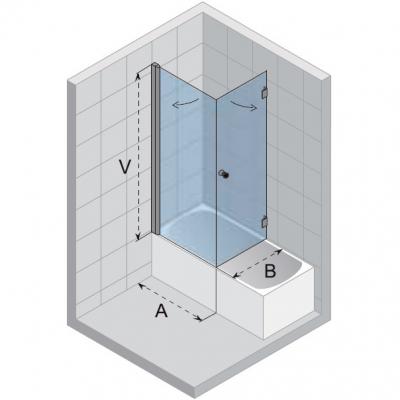 Шторка для ванны стеклянная Riho Nautic 77x90 GHT0121700600