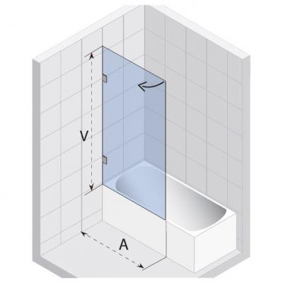 Шторка для ванны стеклянная Riho Scandic 90 L GX0105201