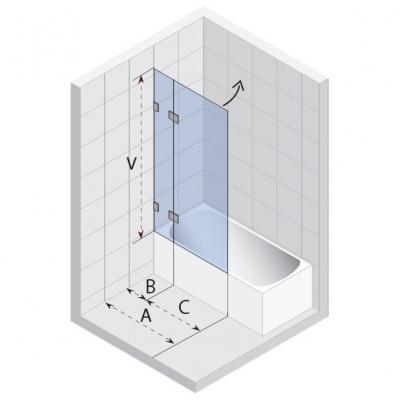 Шторка для ванны стеклянная Riho Scandic 95 GC20200