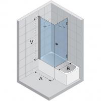 Шторка для ванны стеклянная Riho Nautic 85x90 GHT0121800600