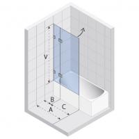 Шторка для ванны стеклянная Riho Scandic 95 GC20200