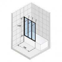 Шторка для ванны стеклянная Riho Alta 100x140 GI0100100