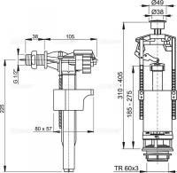 Сливной механизм AlcaPlast Выпускной комплект A15 1/2