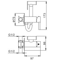 Смеситель с гигиеническим душем Frap F7505-4