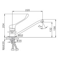 Смеситель для кухни Frap F4254