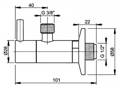 Запорный вентиль AlcaPlast 1/2x3/8 с фильтром ARV001