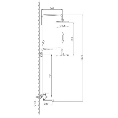 Душевая стойка Frap F2441