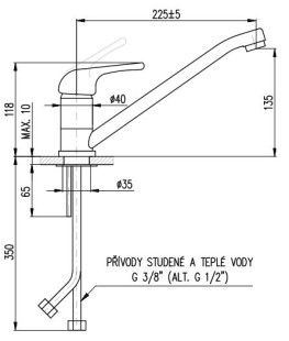 Смеситель для раковины Rav Slezak Svitava S105.5