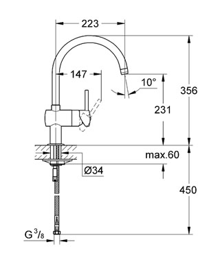 Смеситель для кухни Grohe Minta 32917000 хром