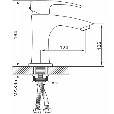 Смеситель для раковины Gappo G1007