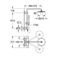 Душевая стойка Grohe Rainshower System 27966000 хром