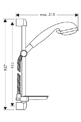 Душевой гарнитур Hansgrohe Croma 27773000 хром