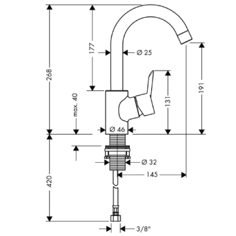 Смеситель для раковины Hansgrohe Focus S 31710000 хром