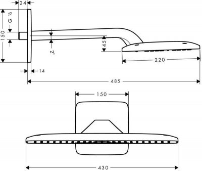 Верхний душ Hansgrohe Raindance 27372000