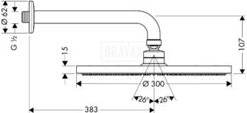 Верхний душ Hansgrohe Raindance 27493000