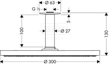 Верхний душ Hansgrohe Raindance 27494000