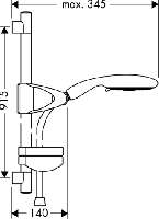 Душевой гарнитур Hansgrohe Raindance 27885000 хром