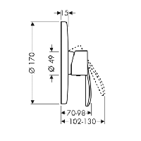 Смеситель для душа Hansgrohe Axor Starck 10615000 хром