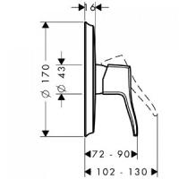 Смеситель для душа Hansgrohe Metris Classic 31676820