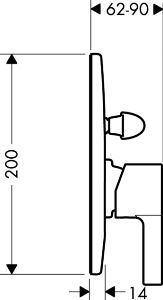Смеситель для ванны Hansgrohe Metris S 31467000