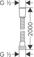 Душевой шланг Hansgrohe Metaflex 28197002
