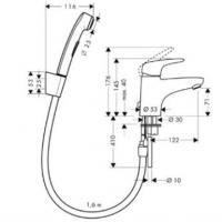 Смеситель для биде Hansgrohe Metris E 31170000