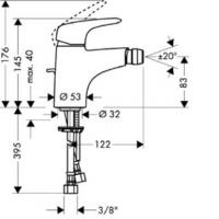 Смеситель для биде Hansgrohe Metris E 31272000