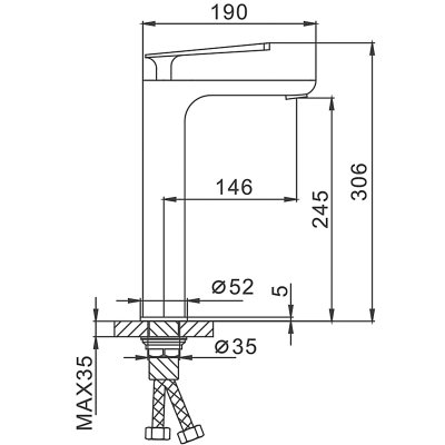 Смеситель для раковины Frap F1052-56