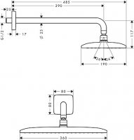 Верхний душ Hansgrohe Raindance 27376000