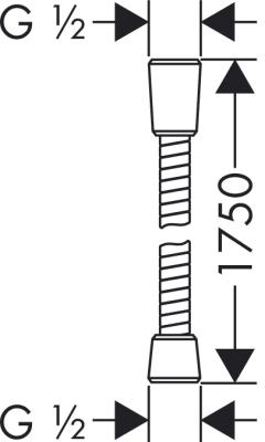 Душевой шланг Hansgrohe Metaflex 28196002