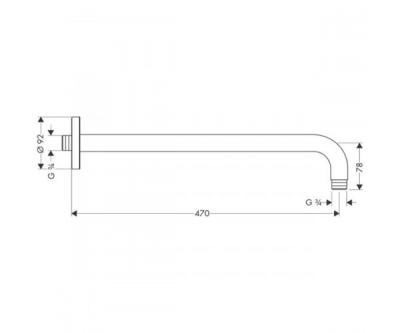 Верхний душ Hansgrohe Raindance Royale Classic 27410000