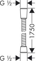 Душевой шланг Hansgrohe Metaflex 28196002
