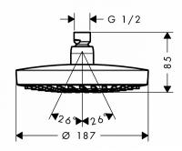 Верхний душ Hansgrohe Croma Select 26523000