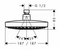 Верхний душ Hansgrohe Croma Select 26528400